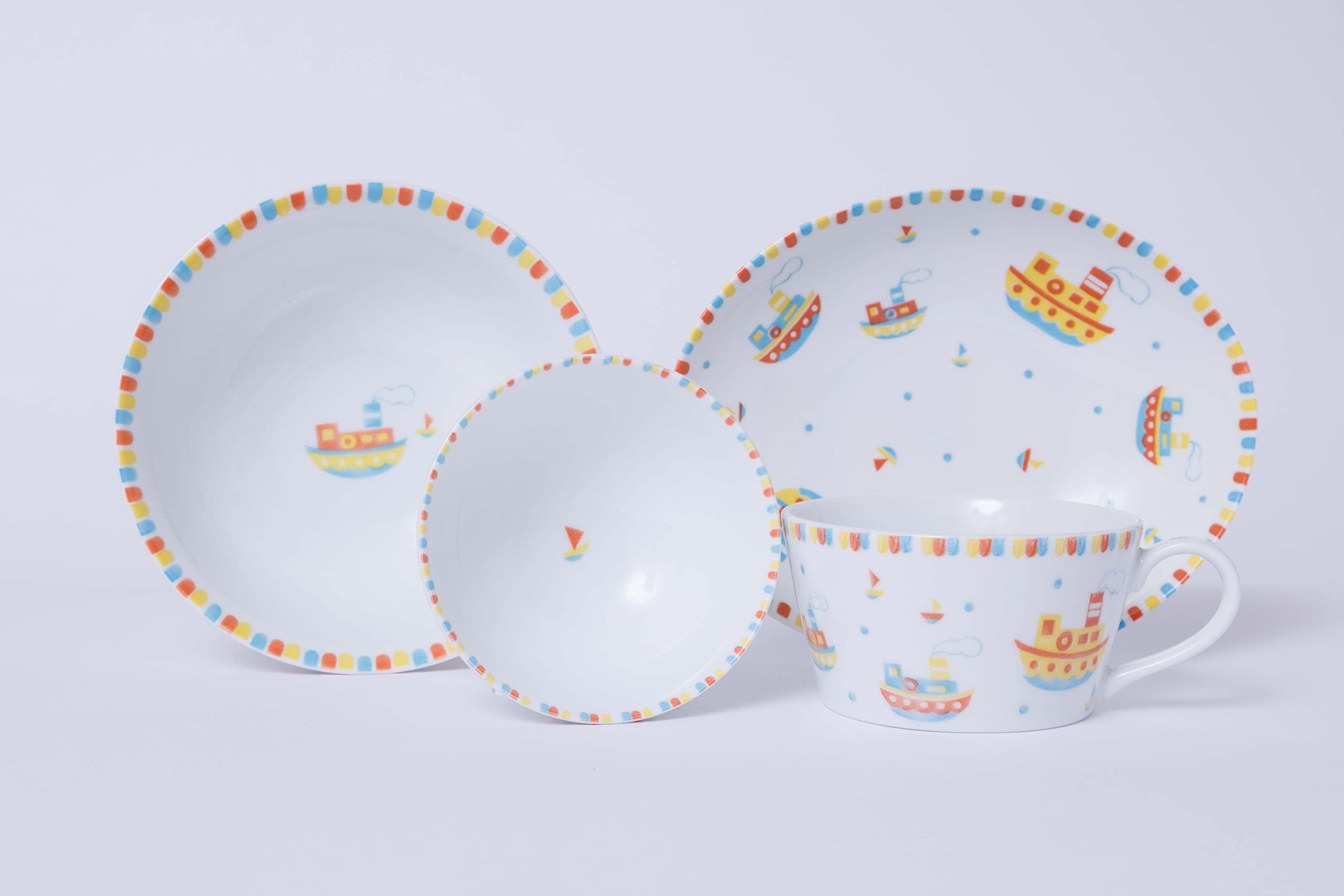 Amazon.co.jp: TAMAKI キッズ こども食器セット 船4点セット T Amazon.co.jp: TAMAKI キッズ こども食器セット 船4点セット T